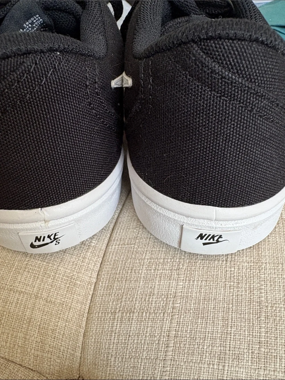 Nike SB Check Black Sneakers with White Swoosh - Picture 4 of 7